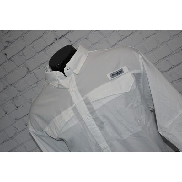 Columbia Mens Size XL PFG Performance Fishing Gear Shirt Vented White - Picture 1 of 8